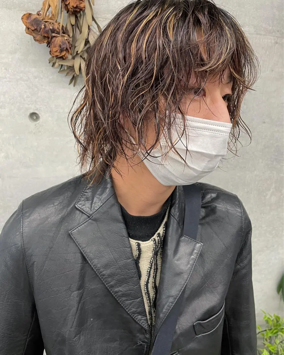 ショート カラー パーマ メンズ 艶髪/透明感カラー tawadaのヘアスタイル