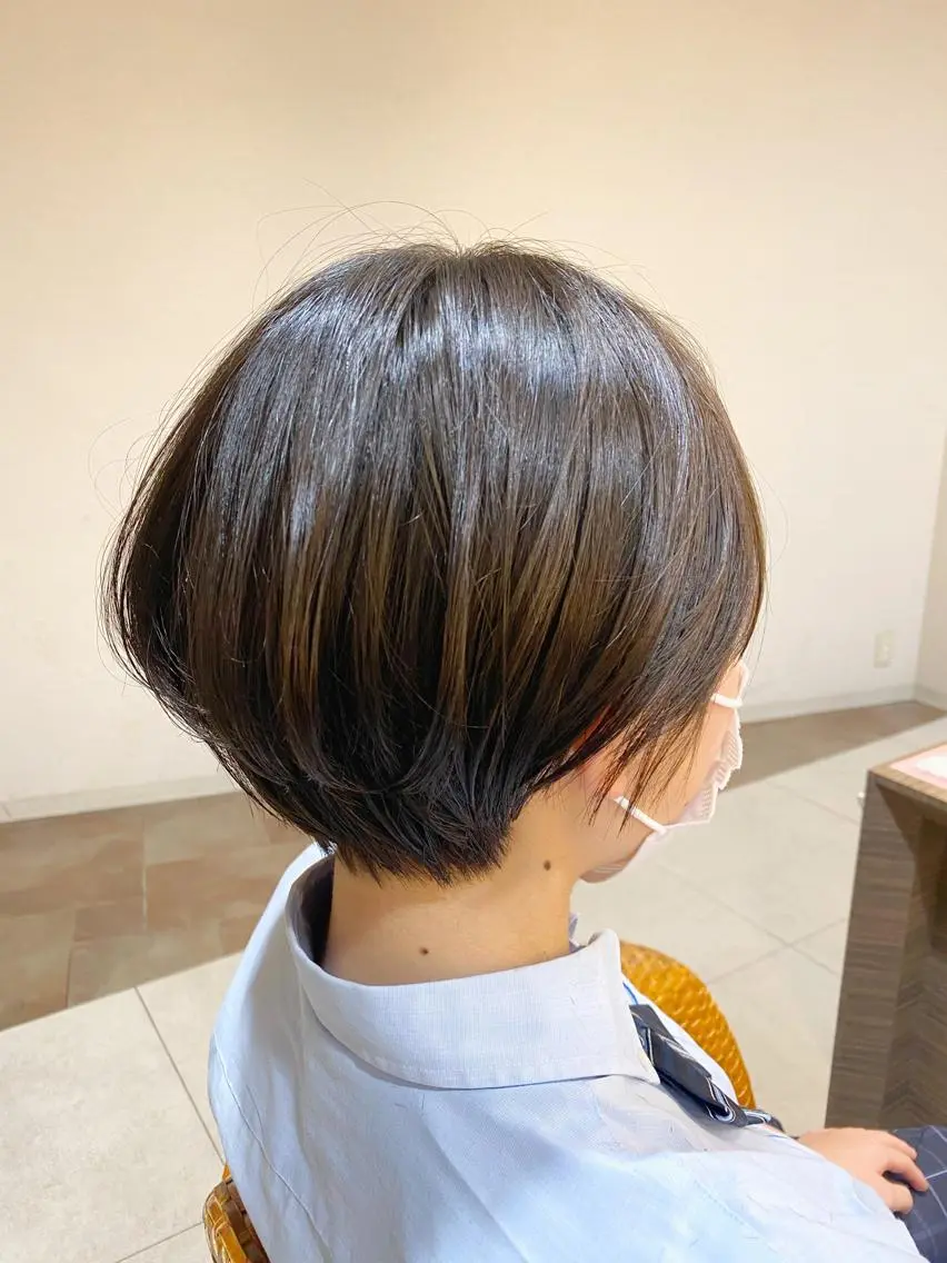 ショート カット ヘアカラー 髪質改善 阿部のヘアスタイル