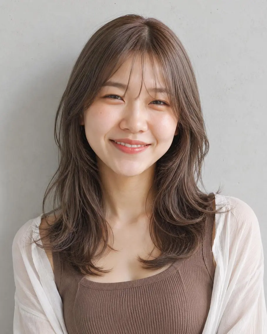 セミロング カラーモデル募集☆ 山村梨香のヘアスタイル