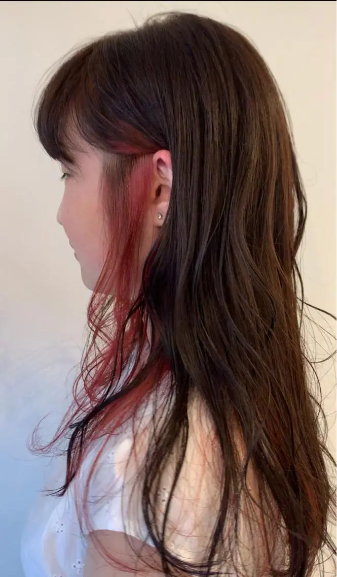 ロング カラー カット ヘアカラー milis 知崎春奈のヘアスタイル