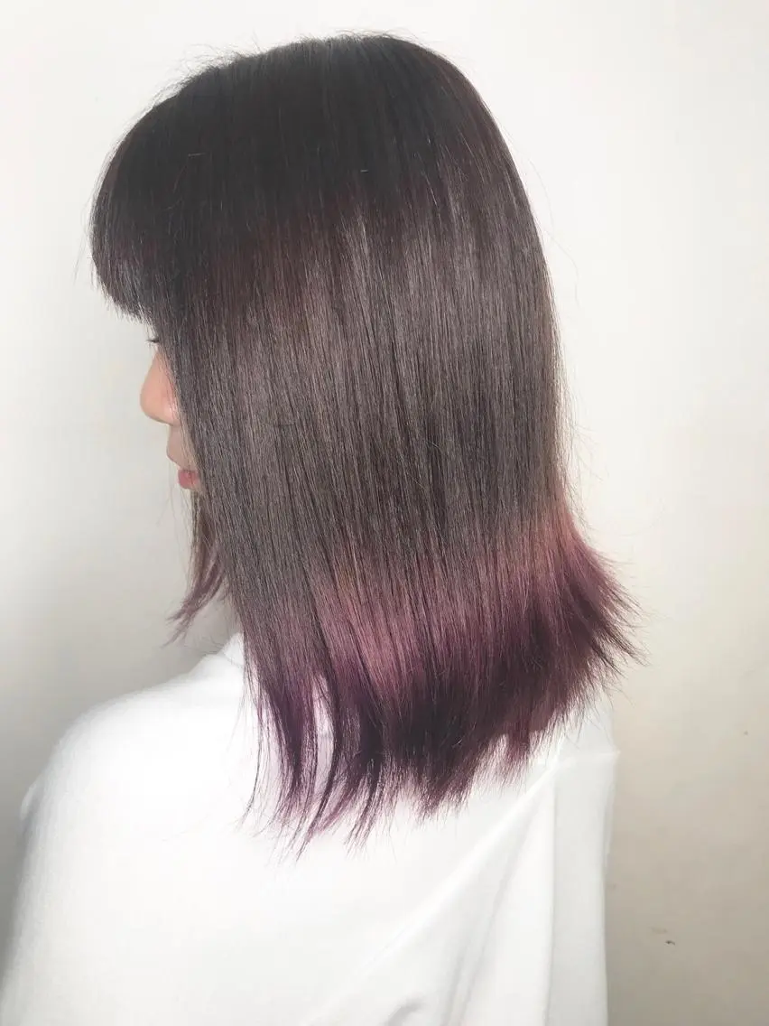 ミディアム カラー パーマ ヘアアレンジ アッシュ グラデーションカラー ラベンダーカラー ラベンダーアッシュ ピンクカラー 高橋 隆一のヘアスタイル