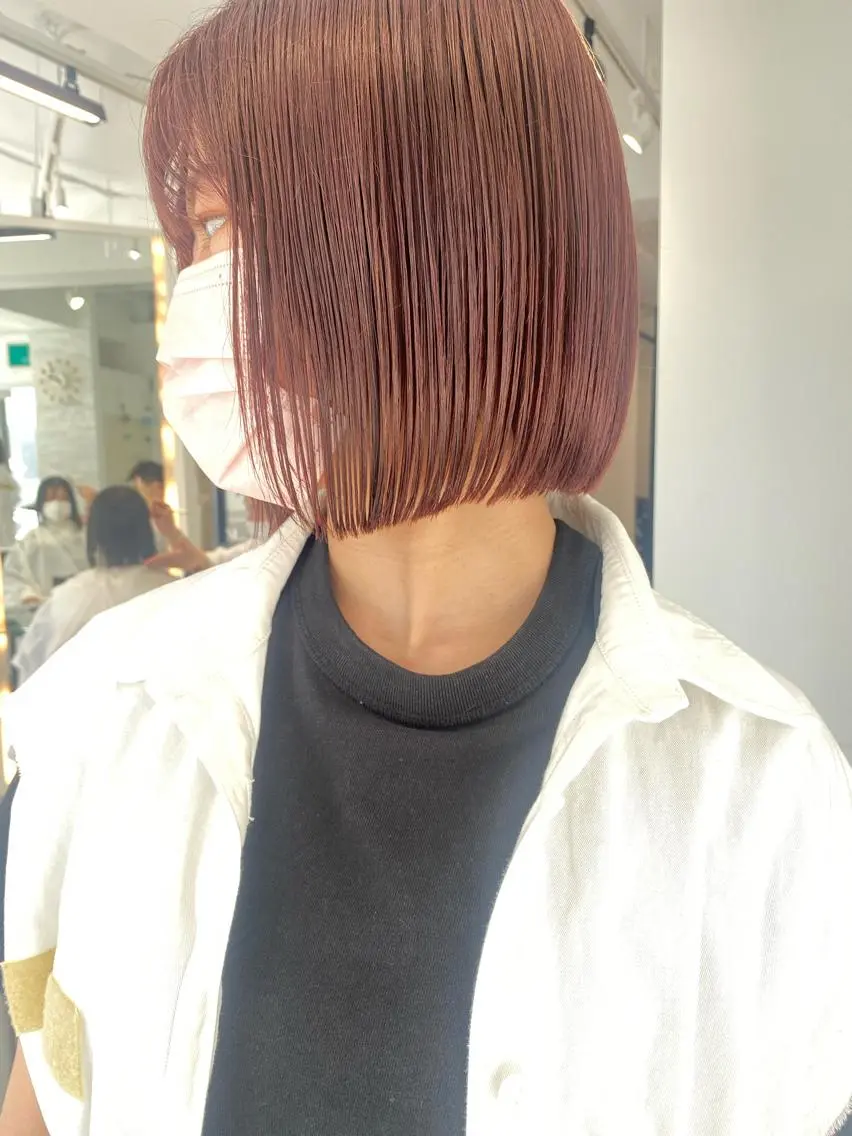 ショート カラー カット ヘアカラー トリートメント センターパート/ レイヤー/ayuのヘアスタイル