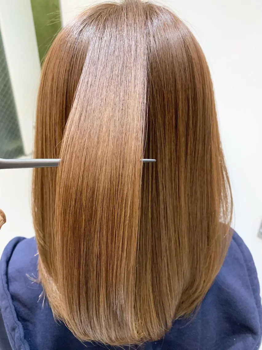 ミディアム 縮毛矯正 filo   渋谷 Gishiのヘアスタイル