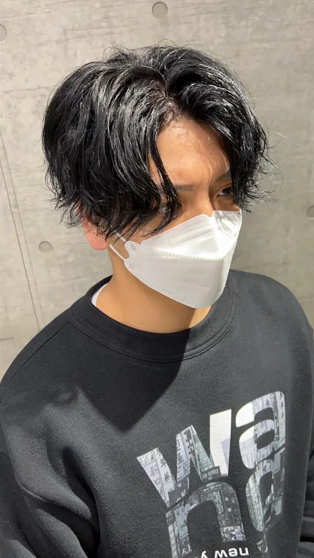 ミディアム パーマ メンズ ミディアムパーマ メンズパーマ 藤井優大 店舗異動しましたのその他イメージ