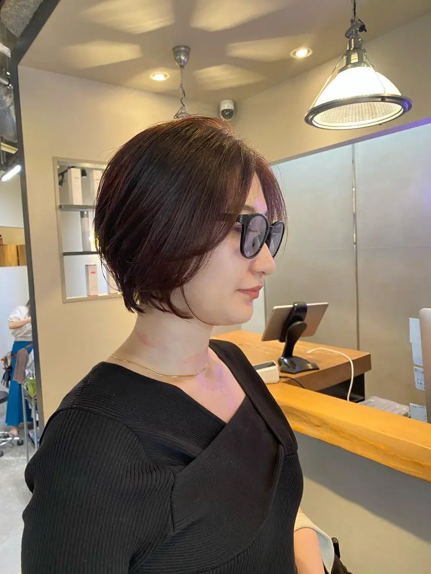 ショート カット トリートメント 艶カラー/ハイライト /レイヤー中島啓太のヘアスタイル