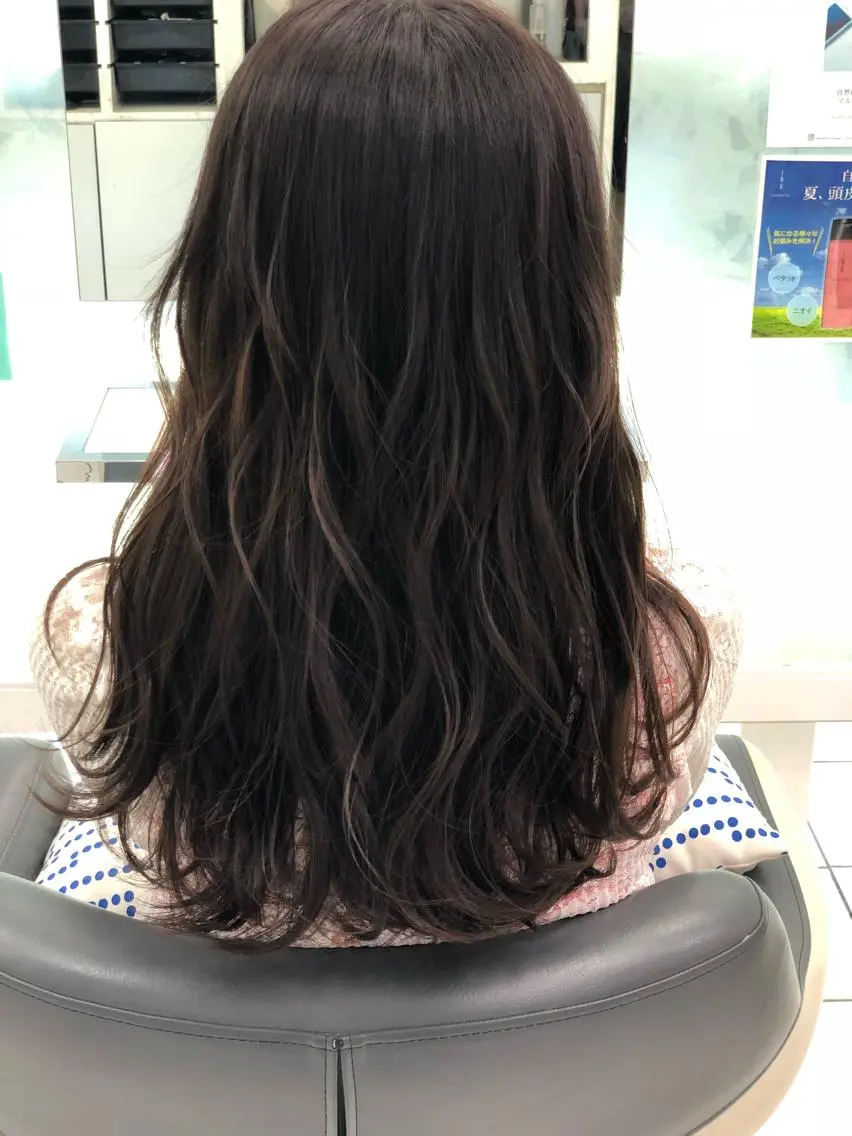 ロング カラー パーマ カット ヘアカラー トリートメント 渡邉 ケイジのヘアスタイル