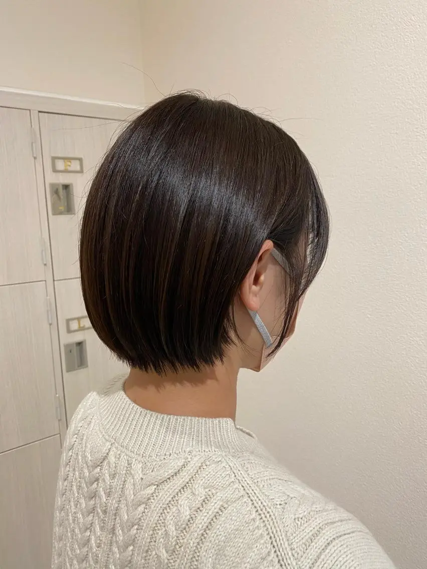ショート カラー ボブ カット ヘアカラー トリートメント 美髪・透明感カラー 西川仁弥のヘアスタイル
