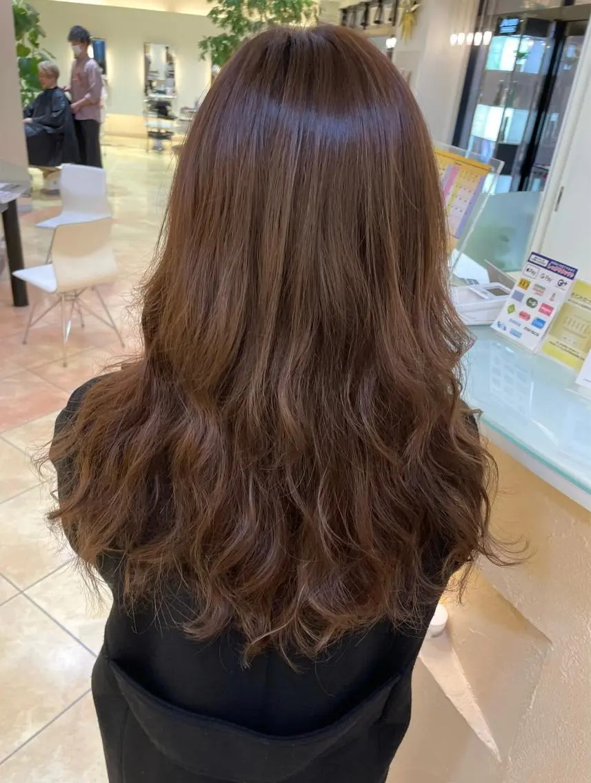 ロング カット パーマ 池田 早穂のヘアスタイル