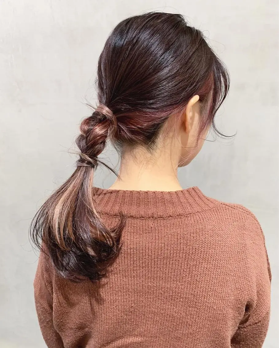 セミロング カラー ヘアアレンジ ヘアカラー トリートメント 優作 〜圧倒的信頼〜のヘアスタイル