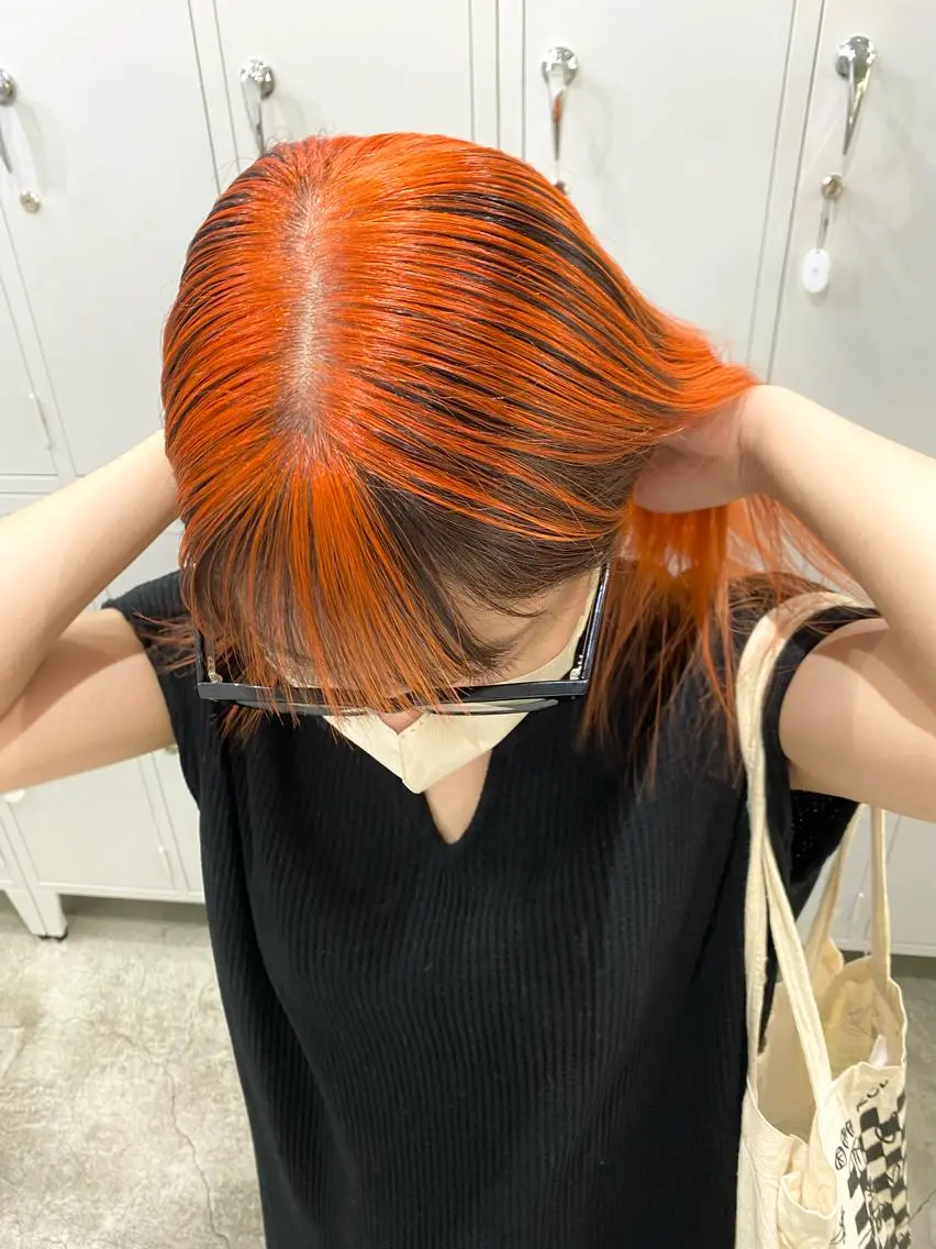 セミロング カラー ヘアアレンジ ヘアカラー トリートメント ヘッドスパ ヘアセット kai .のヘアスタイル