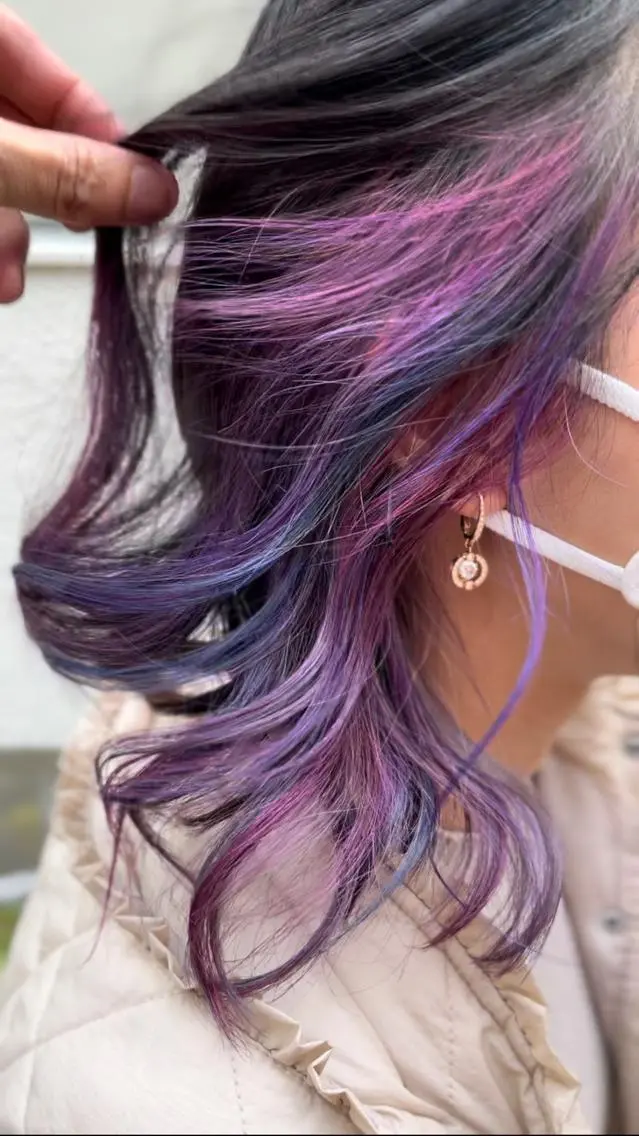 ミディアム カラー ショートボブ ボブレイヤー アッシュ バレイヤージュ ミストバング カット ヘアカラー トリートメント 原宿サロン代表 デザインカラー伊藤卓のヘアスタイル