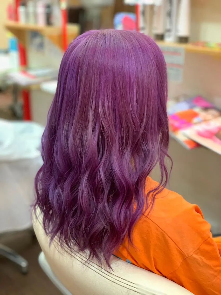 セミロング ヘアカラー たけい ゆうきのヘアスタイル