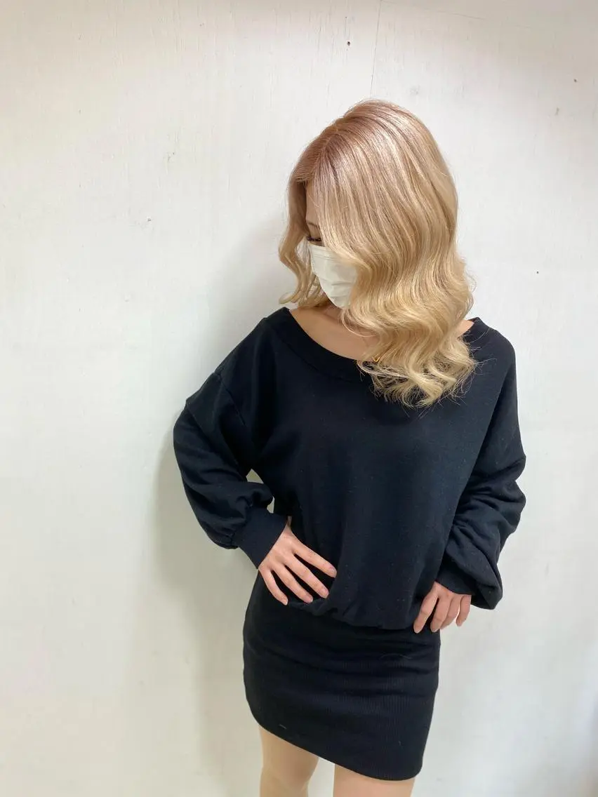 セミロング カラー ヘアアレンジ メンズ キッズ ネイル マツエク・マツパ アイブロウ 🧡可愛い色落ち🧡 ハイトーン特化🧡のヘアスタイル