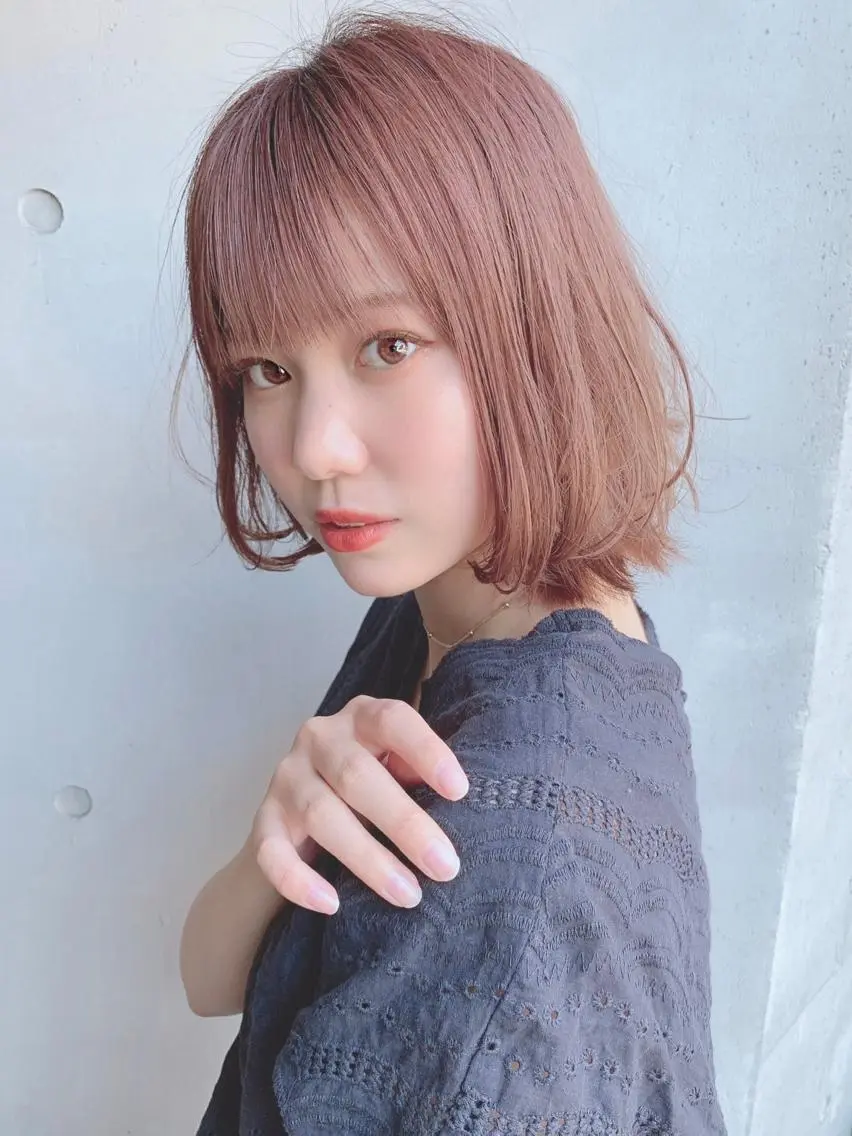 ミディアム カラー パーマ 【公式】amble luxe池袋東口🩷のヘアスタイル