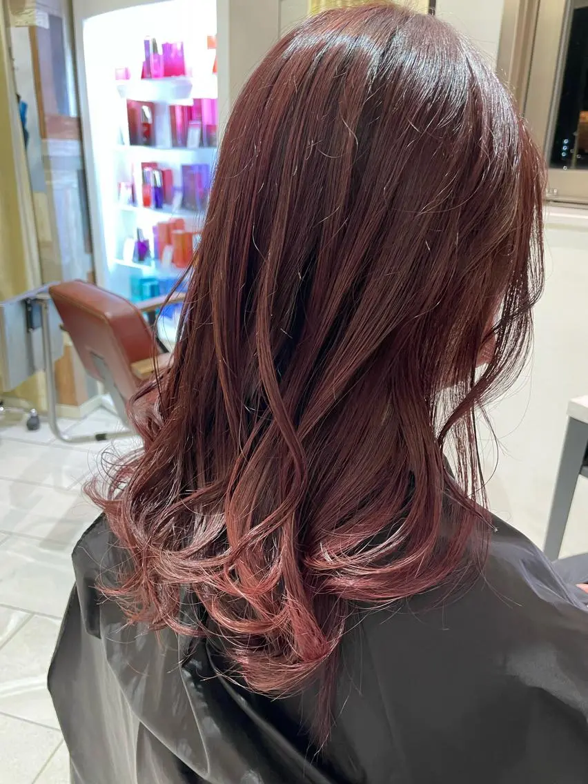 カラー ブリーチ ピンクカラー 😈サクマ シオン😈のヘアスタイル