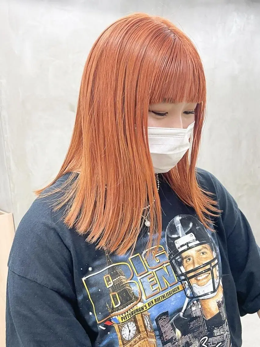 セミロング カラー パーマ ヘアアレンジ メンズ メンズバレイヤージュ メンズブリーチ センターパート フェードカット メンズハイライト ハイトーン/レイヤー 🌸さくらのヘアスタイル