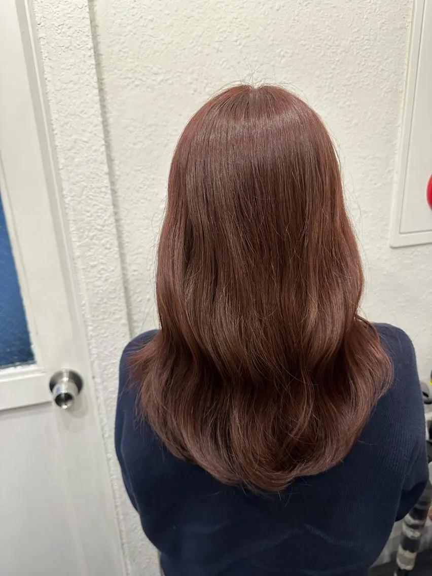 ミディアム カラー ヘアアレンジ ヘアカラー トリートメント DANY🦋名駅✂︎ 艶髪/透明感カラーのヘアスタイル