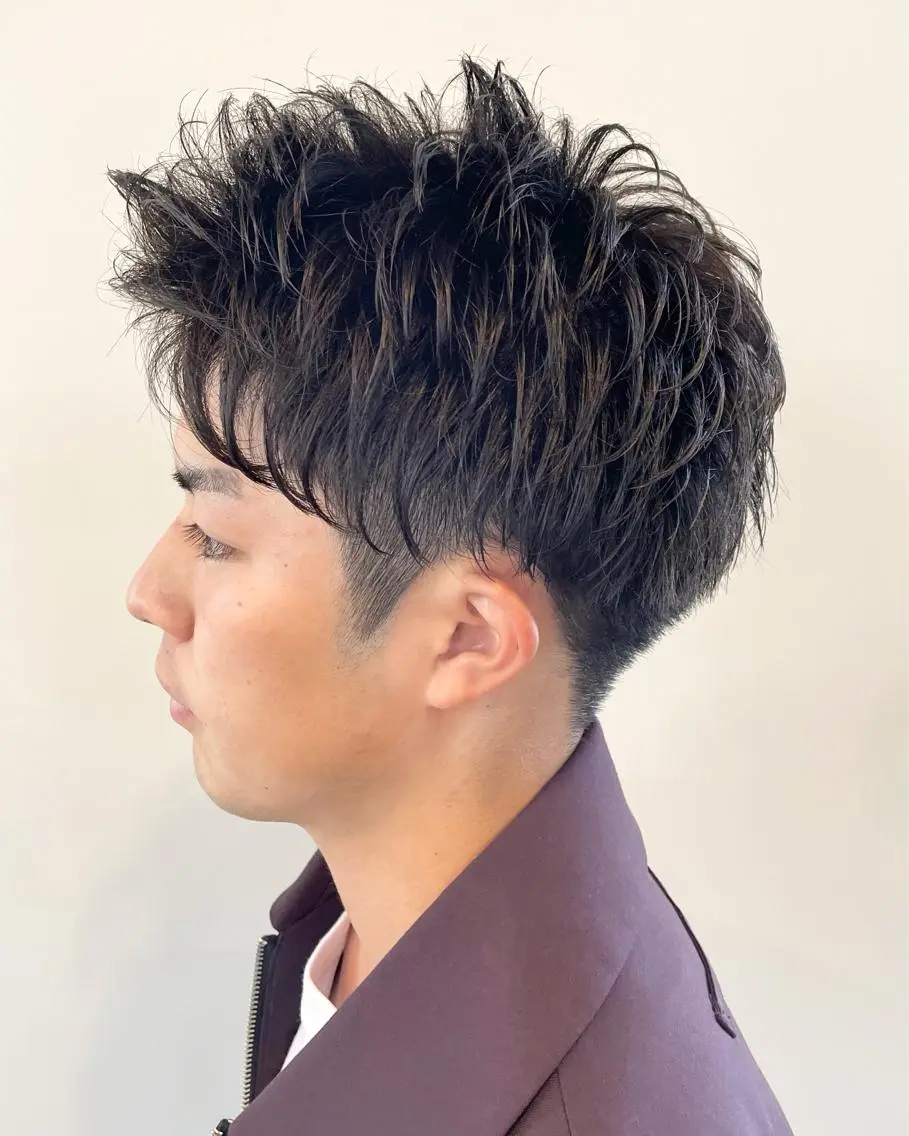 ショート パーマ メンズ メンズパーマ ニュアンスパーマ カット パーマ FLAGS YAMATOのヘアスタイル