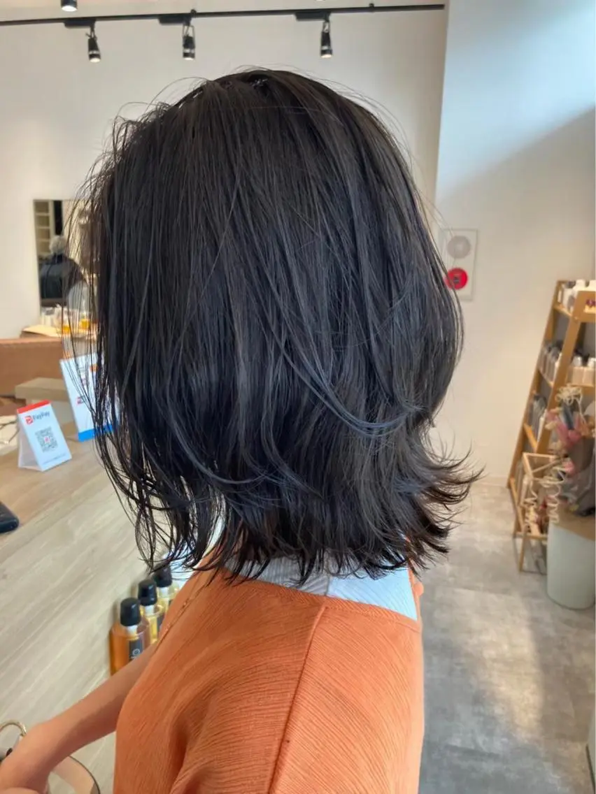 ミディアム カラー ブリーチ ケアブリーチ ダブルカラー イヤリングカラー ハイライトカラー 神戸ボブ✂️ ioe三宮/田 伸佳のヘアスタイル