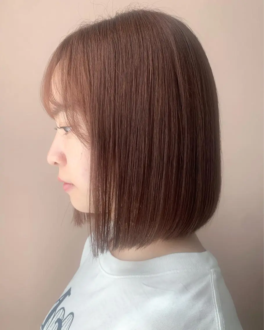 ショート カラー ベージュカラー ピンクカラー ピンクベージュ hubhair レイヤー/透明感のヘアスタイル