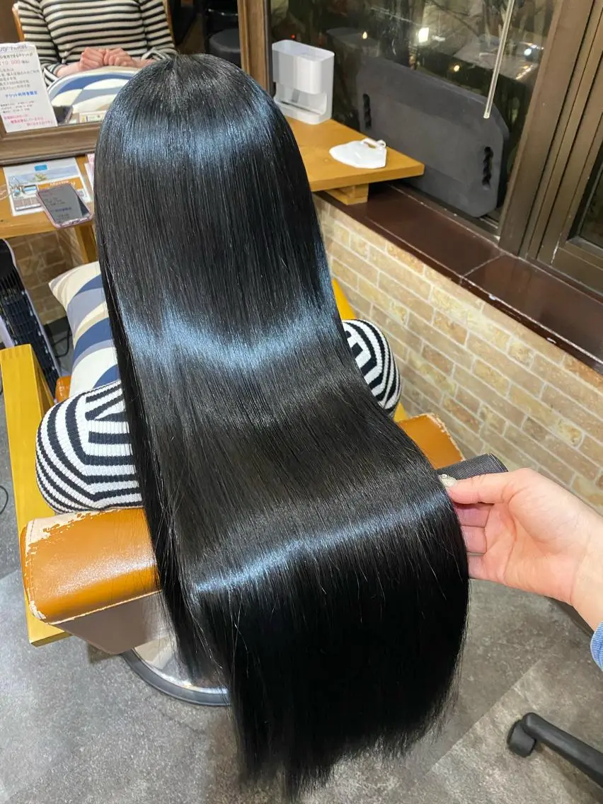 ロング カット ヘアカラー 縮毛矯正 トリートメント 美髪ヘア 🤍erikaのヘアスタイル