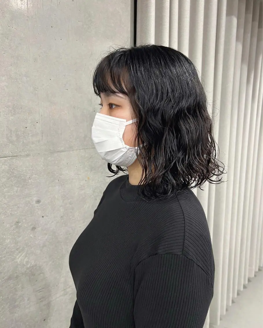 パーマ カット パーマ トリートメント ボブパーマコテ巻き風 パーマNo1深江秀平のヘアスタイル