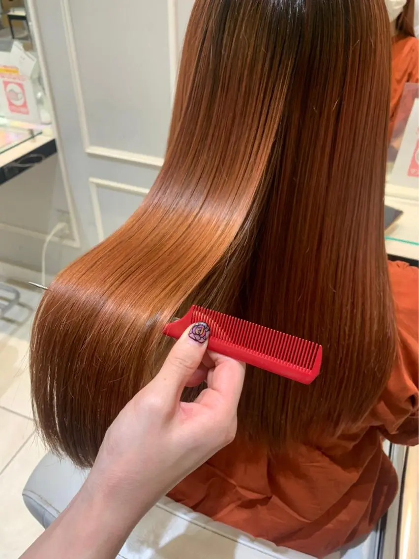セミロング 似合わせ艶髪カラー ❤️ハダユミのヘアスタイル