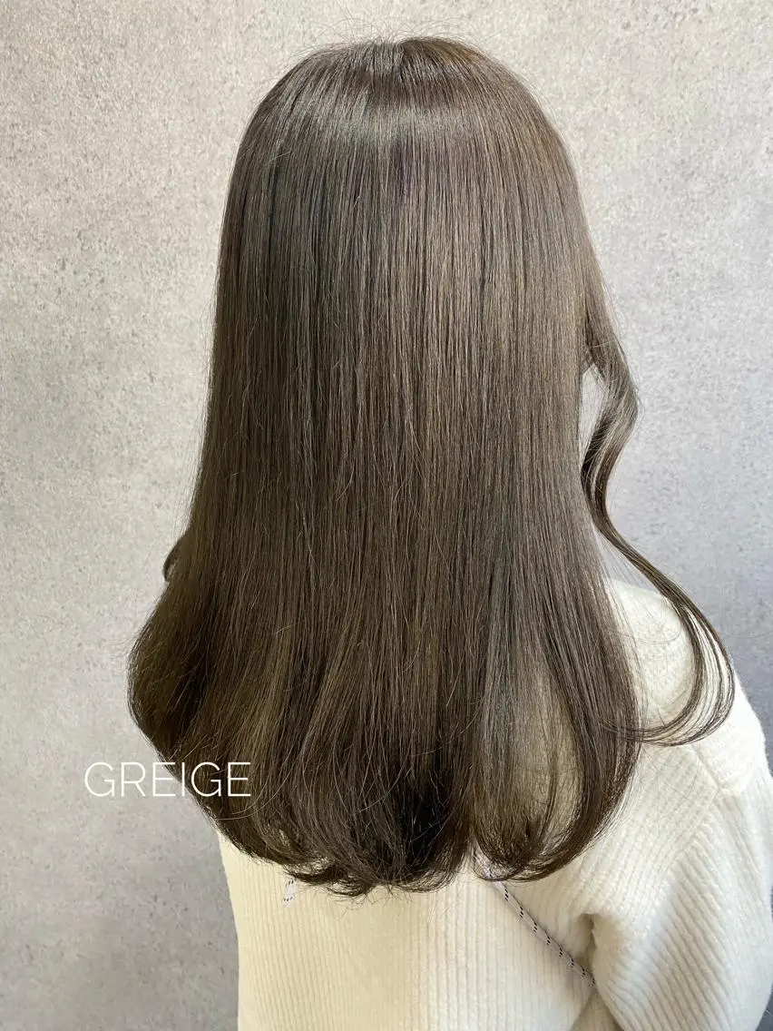 セミロング カラー ブリーチ ケアブリーチ ハイトーンカラー 髪質改善 ヨシンモリ YUKA🐻❄️ 🎀当日予約ok/のヘアスタイル