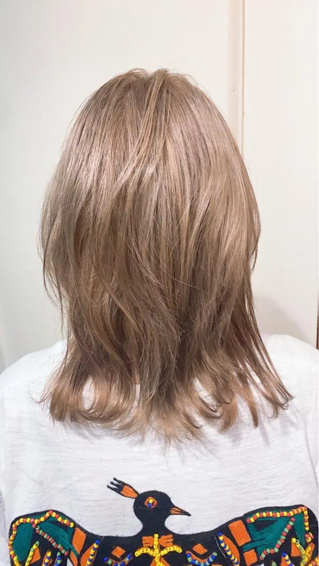 ミディアム カラー ショート、ボブ💚 レイヤー/井上翔のヘアスタイル