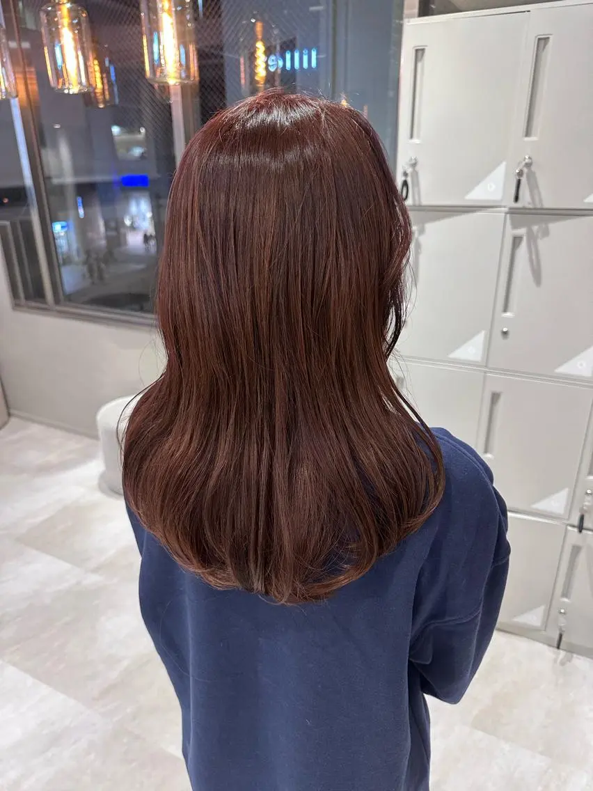 カラー ラベンダーカラー ピンクカラー ピンクラベンダー 水岡 佳奈美のヘアスタイル