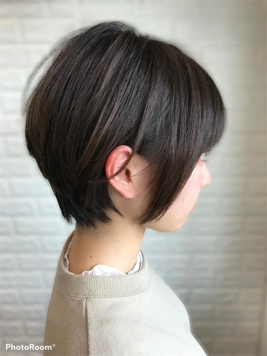 ショート カット 縮毛矯正/ 髪質改善 /ショート 圍 崇行のヘアスタイル