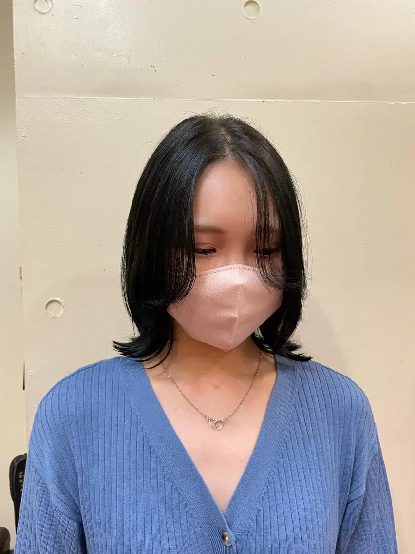 ミディアム カラー ブリーチ ブリーチなしカラー loely 💞miyuのヘアスタイル