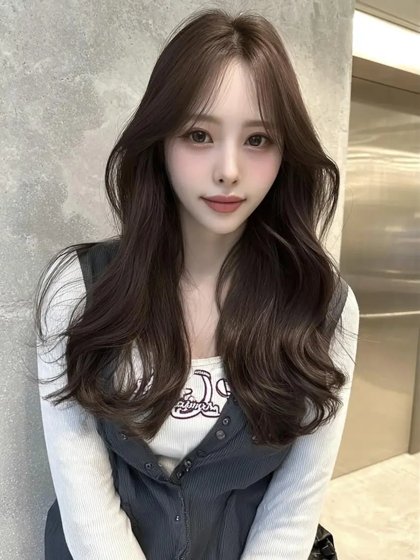 ロング ボブ 顔まわりレイヤー 髪質改善 韓国風ヘア レイヤーカット カット ヘアカラー トリートメント 大久保 雪乃🌛のヘアスタイル