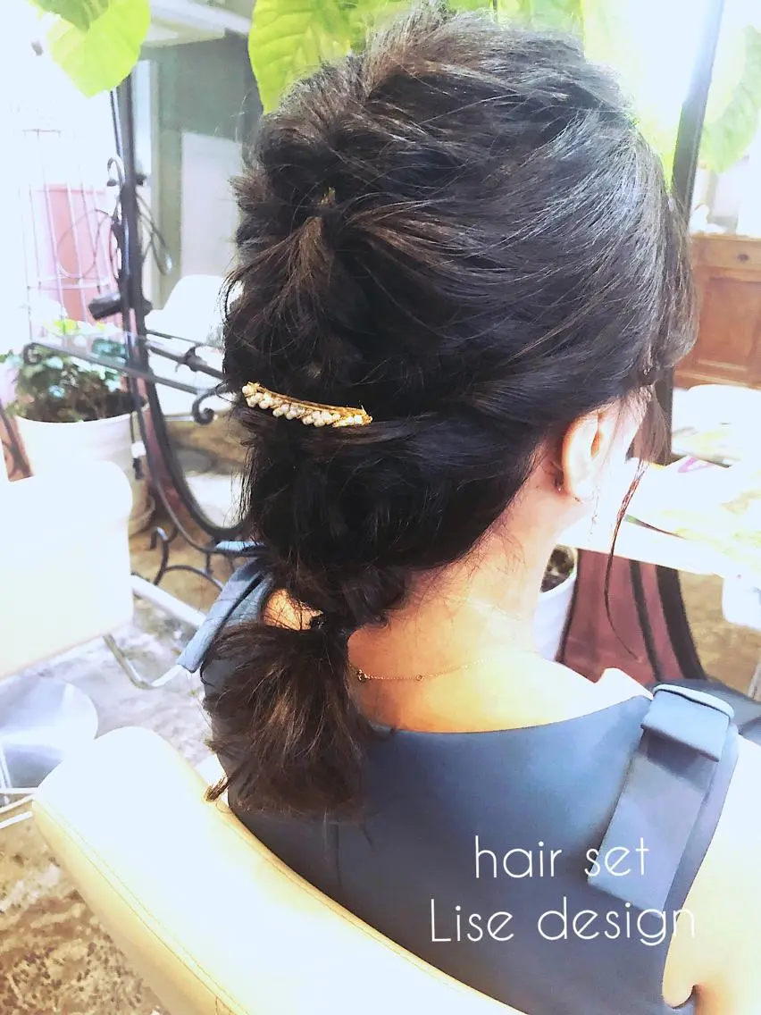 ミディアム カラー パーマ ヘアアレンジ ヘアセット 表参道Lise おおいしおりのその他イメージ