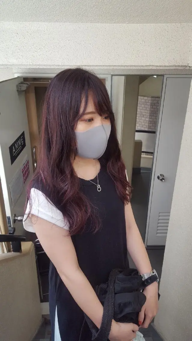セミロング カラー ヘアアレンジ ピンクカラー バイオレットカラー カット ヘアカラー トリートメント 🔳髪質改善🔳 岡本陽のヘアスタイル