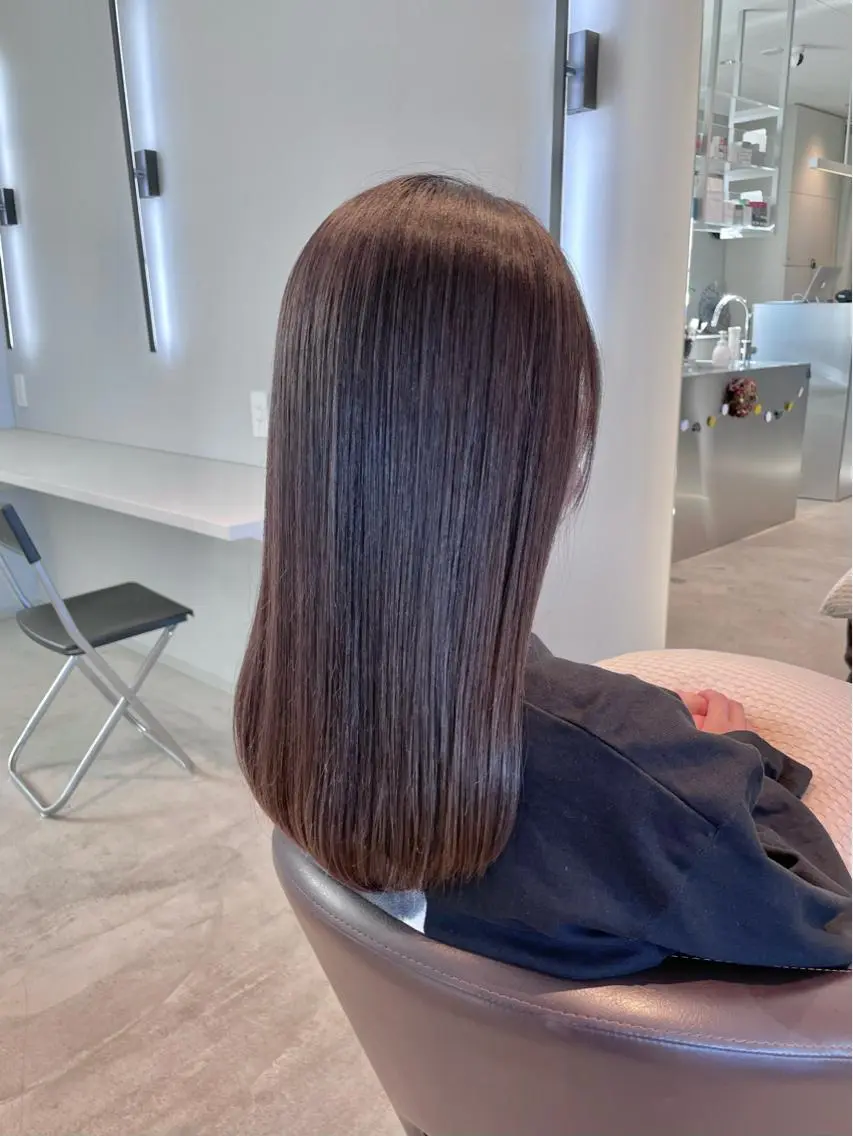 セミロング カラー ブラウンカラー ラベンダーカラー ラベンダーブラウン 中村 研介のヘアスタイル
