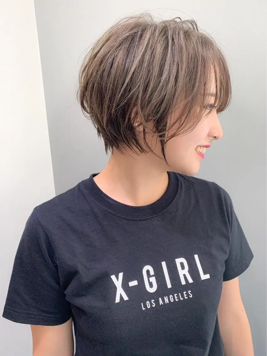 ショート ショートヘア 河崎 ブルーナちえみのヘアスタイル