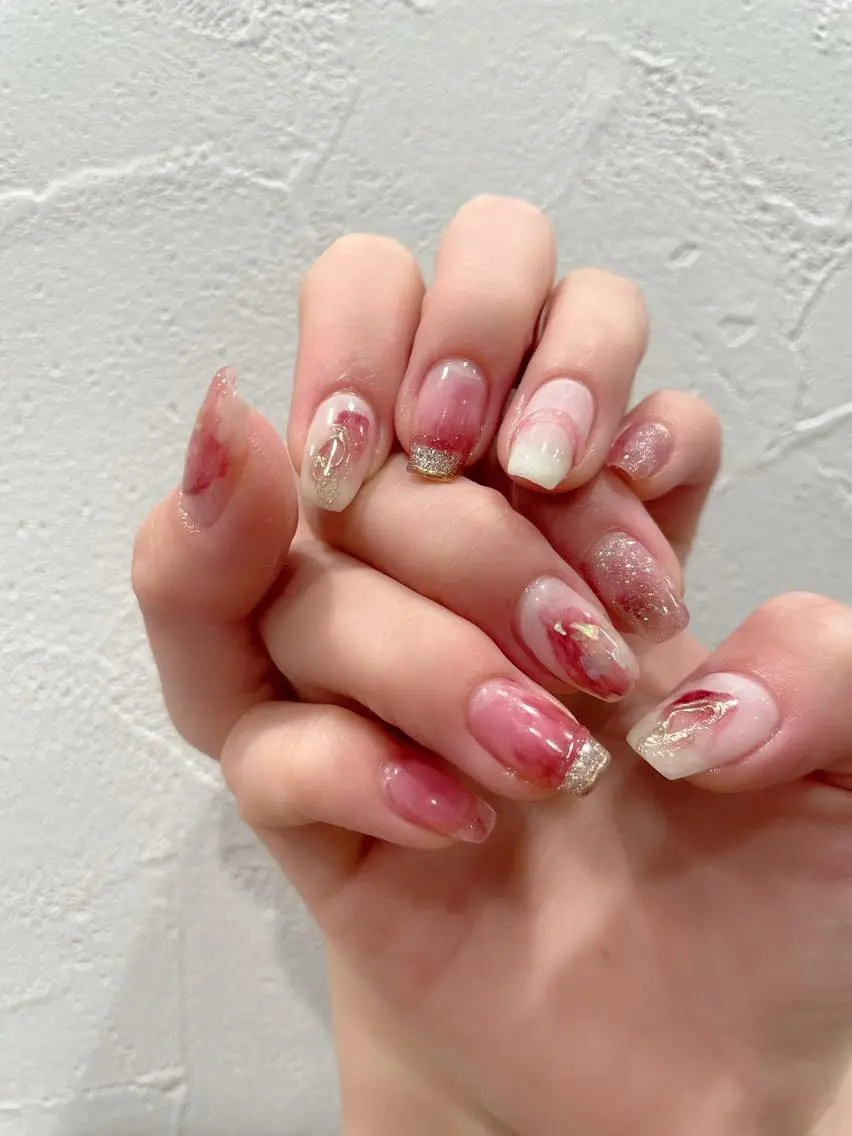 ネイル ニュアンスネイル ハンドネイル 佐藤 まりえのネイルデザイン