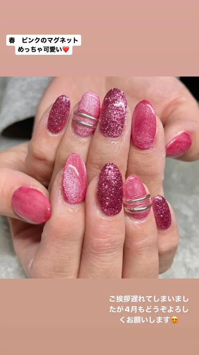 ネイル マグネットネイル ハンドネイル Y's nailのネイルデザイン