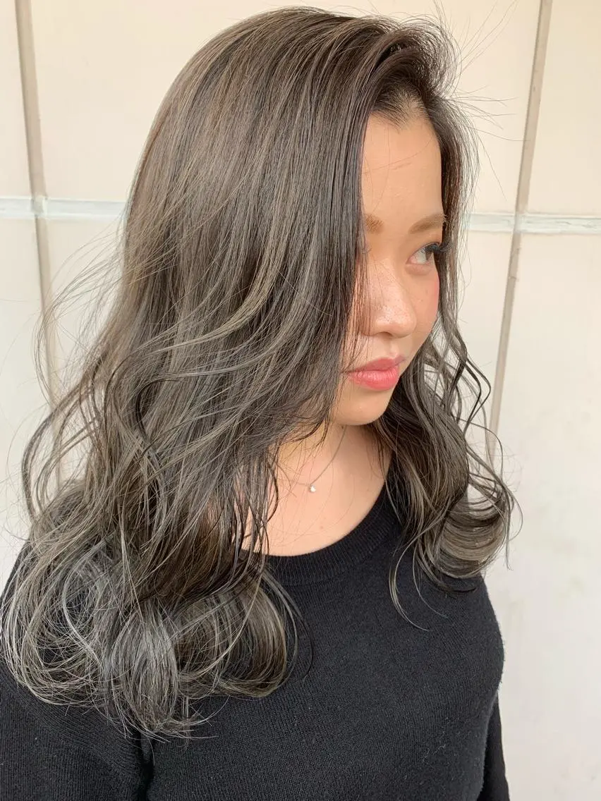 ロング カラー カット ヘアカラー 髪質改善will hairdesignのヘアスタイル