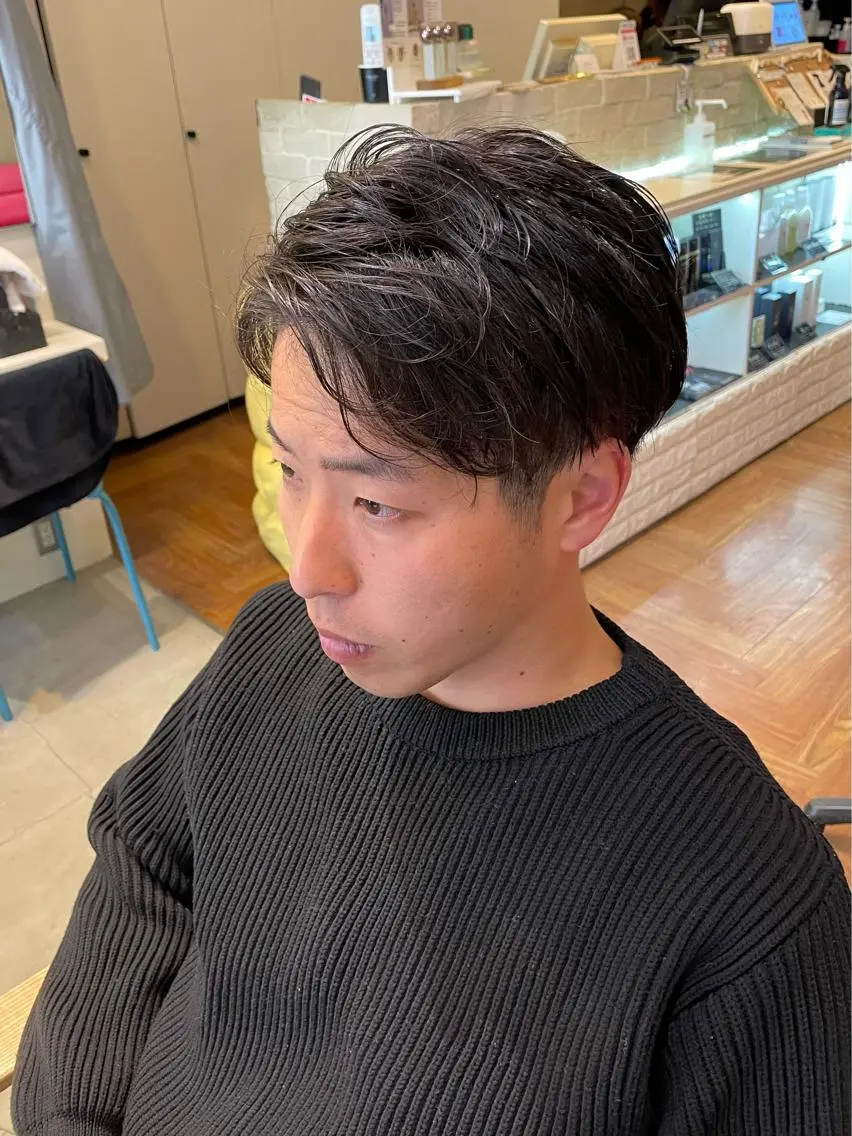 ショート パーマ メンズ 西大島美容師 渡部仁太のヘアスタイル