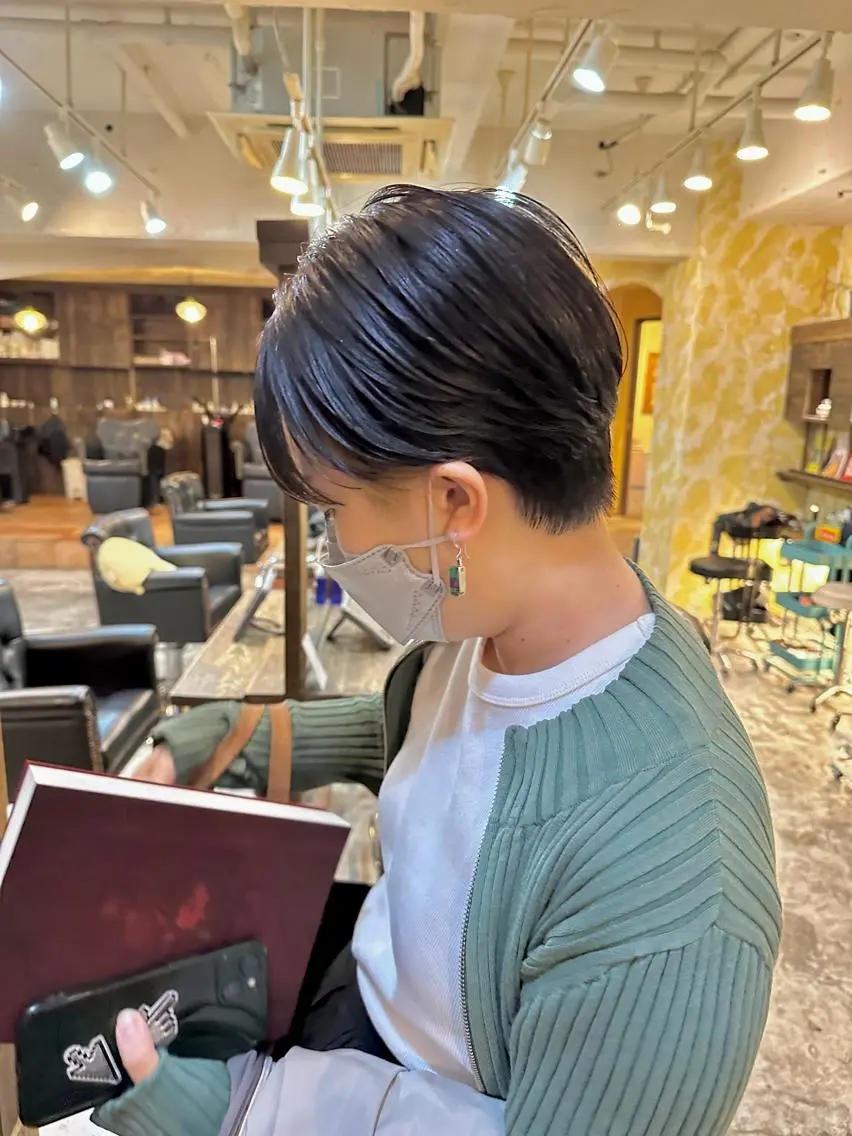 ショート カラー ショートボブ ボブ ショートヘア カット ヘアカラー トリートメント ショート/ボブ /髪質改善/内山翔太のヘアスタイル