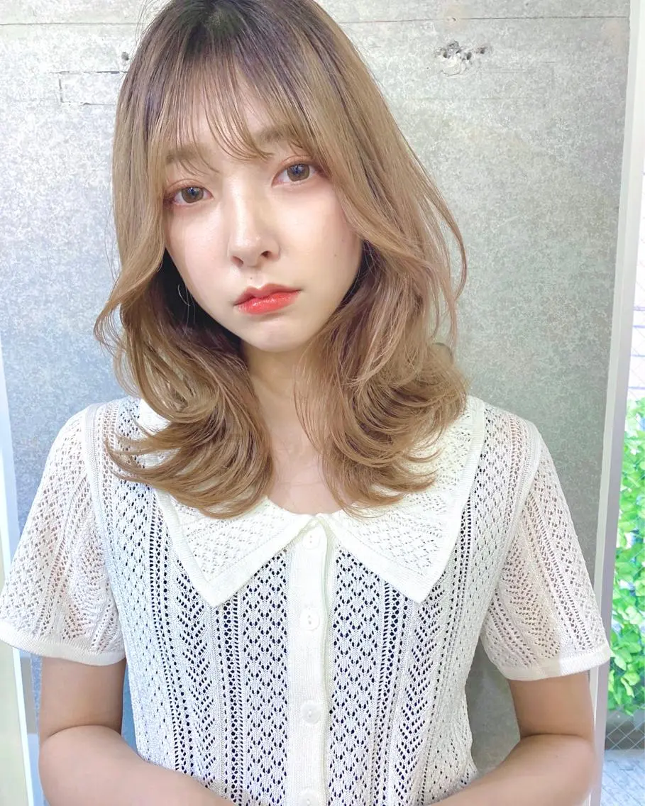 ミディアム カラー 似合わせレイヤー 🇰🇷荒木洋文のヘアスタイル