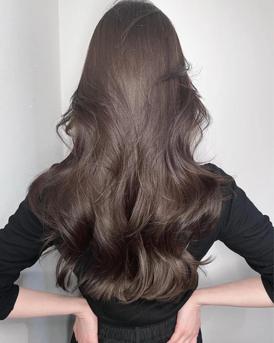 ロング カラー アディクシーカラー 黒髪 ブリーチ ブルーカラー ブルーブラック 🇨🇳ワンホンヘア 下田鉄也のヘアスタイル