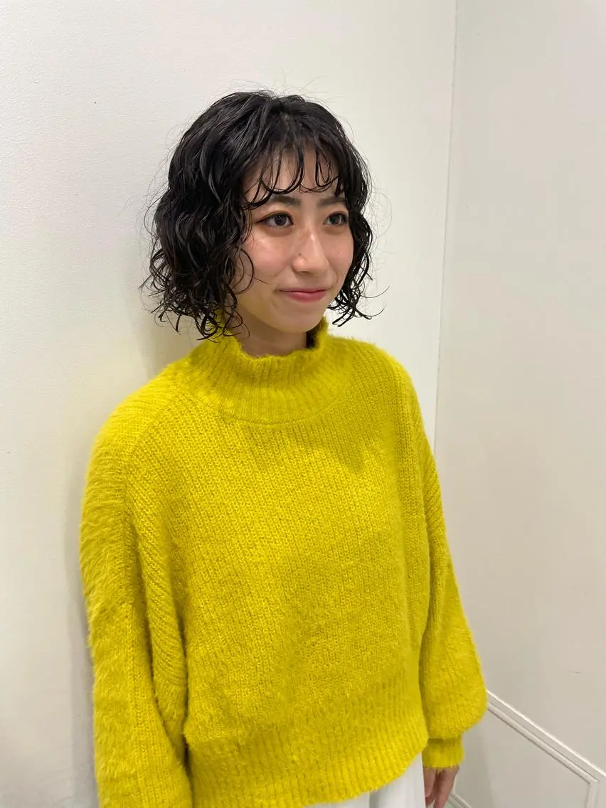 ミディアム カラー パーマ キッズ カット パーマ トリートメント オトナヘア🌸 harukaのヘアスタイル