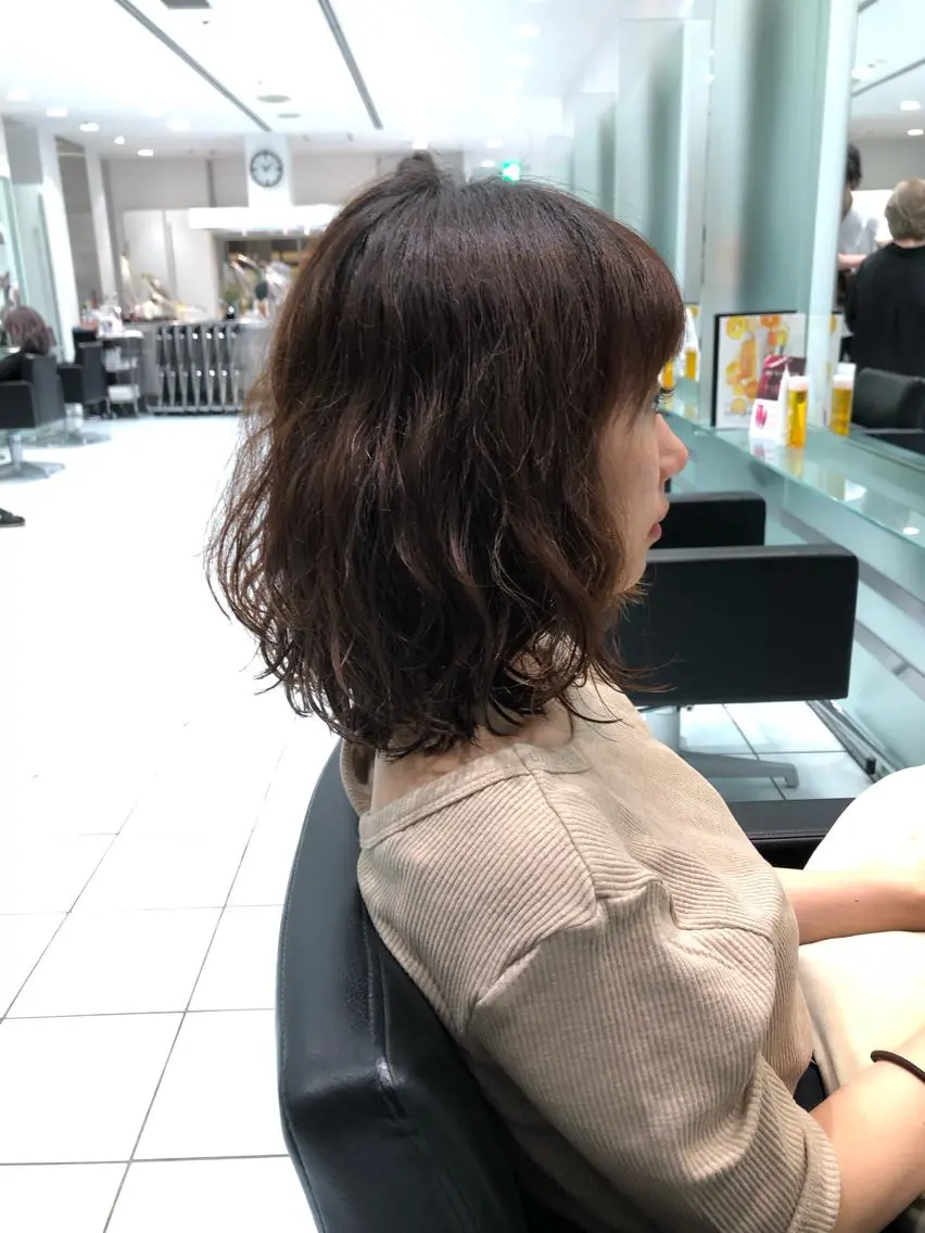 ミディアム ミディアムパーマ ボブ HACHI stylistのヘアスタイル