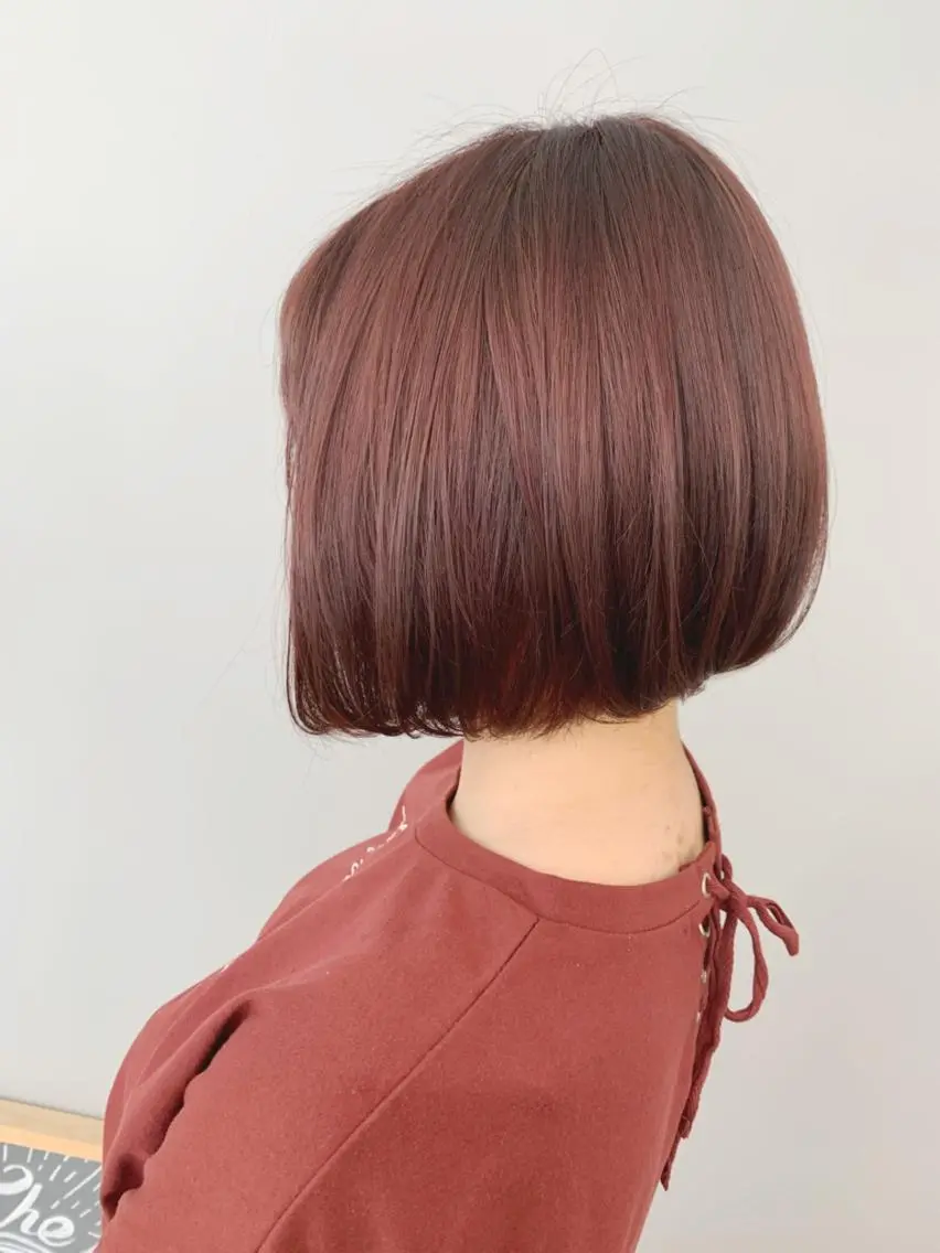 ショート カラー ブリーチ ピンクカラー ボブ ヘアカラー theF___ yukoのヘアスタイル