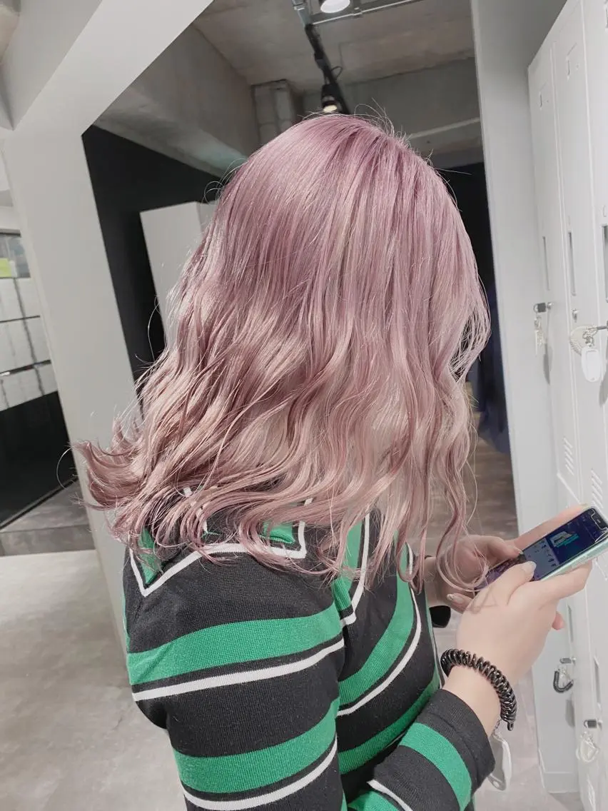 ミディアム カラー ラベンダーカラー esu 天満のヘアスタイル