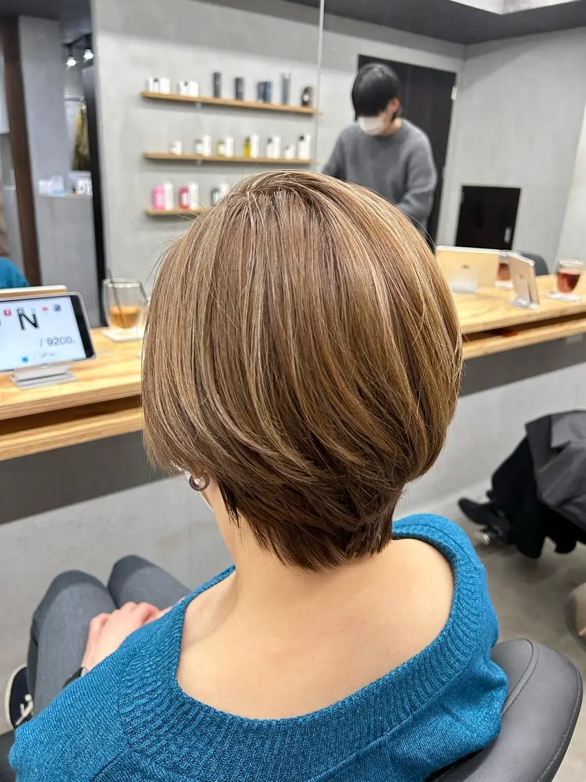 ショート カラー ハイライトカラー ハイライト N/デザインカラー 🌿ナギのヘアスタイル