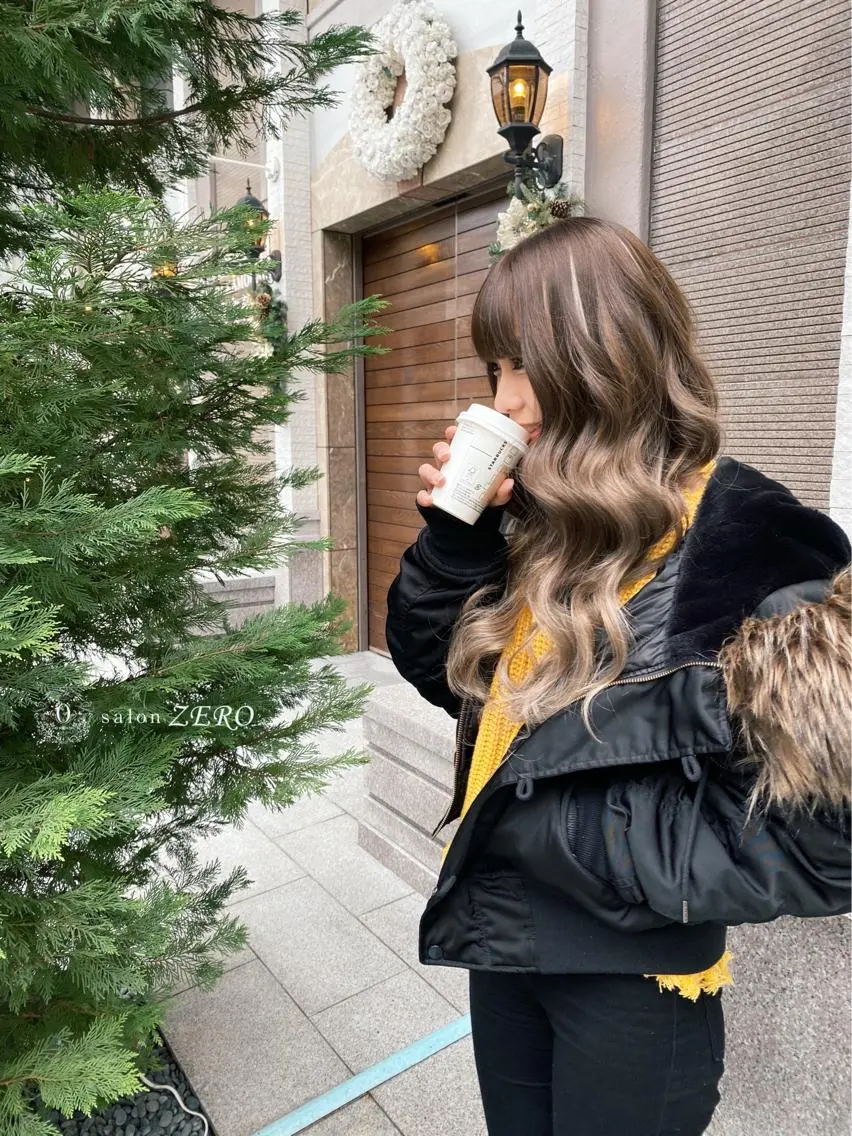 ロング ヘアアレンジ ハイライト エクステ Hair Make Salon ZEROのヘアスタイル